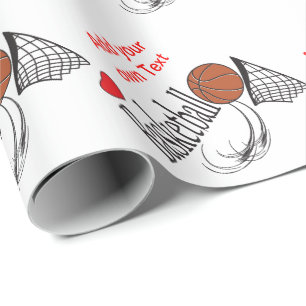 Love Basketball Wrapping Paper