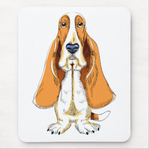 Love Basset Hound Puppy Dog Mousepad