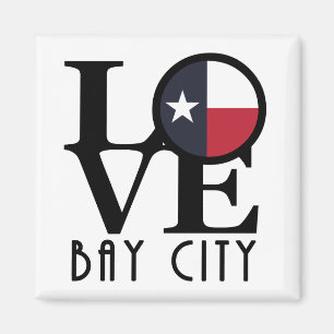 LOVE Bay City Texas Magnet