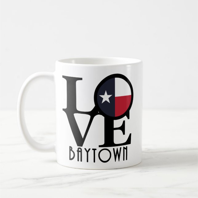 LOVE Baytown Texas 11oz Coffee Mug (Left)