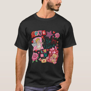Love Be Mine Xoxo Cupid Cute Valentine Collage T-Shirt