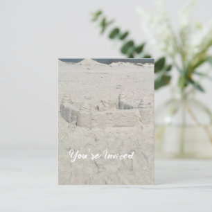 Love beach announcement postcard