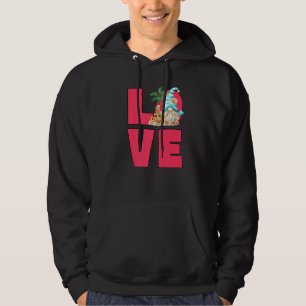 Love Beach Gnome For Women In Summer Vacation Flip Hoodie