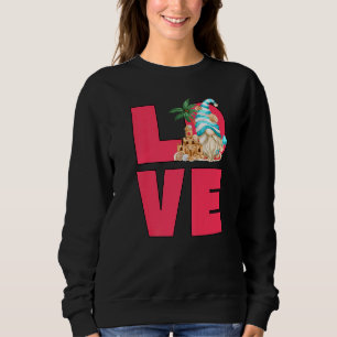 Love Beach Gnome For Women In Summer Vacation Flip Sweatshirt
