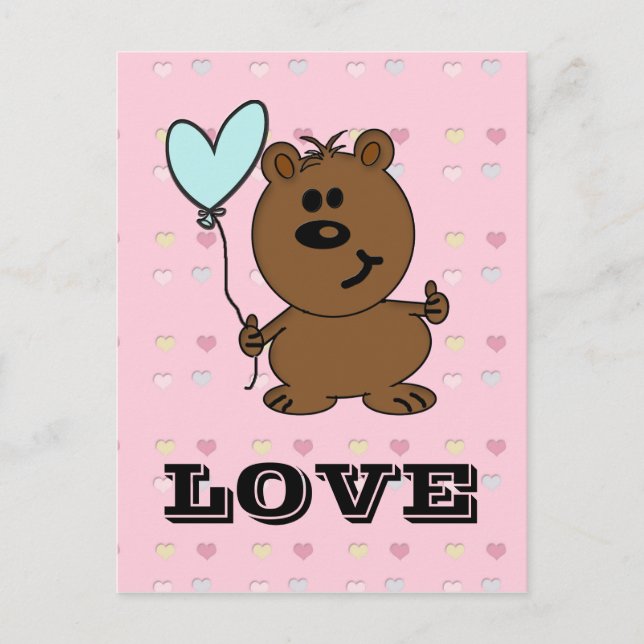 Love Bear spreading some Love Postcard (Front)