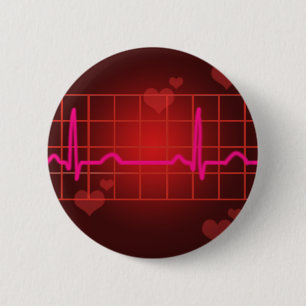 Love Beats 6 Cm Round Badge