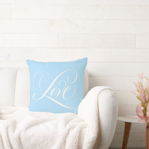 LOVE Beautiful Flourished Calligraphy Lettering Cushion
