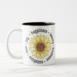 Love beauty kindness Two-Tone coffee mug
