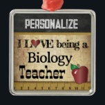 Love being a Biology Teacher | Vintage Metal Tree Decoration<br><div class="desc">Biology Teacher Christmas Ornament ready for you to personalise. ⭐This Product is 100% Customisable. Graphics and / or text can be added, deleted, moved, resized, changed around, rotated, etc... 99% of my designs in my store are done in layers. This makes it easy for you to resize and move the...</div>