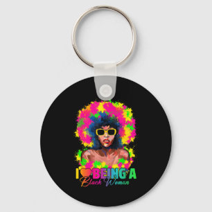 Love being a black woman funny black woman history key ring