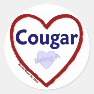 Love Being a Cougar Classic Round Sticker