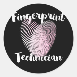 Love Being A Fingerprint Technician Classic Round Sticker
