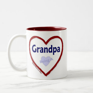 Love Being A Grandpa Two-Tone Coffee Mug