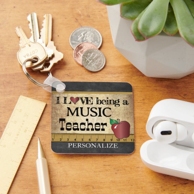 Love Being a Music Teacher Key Ring (Desk)