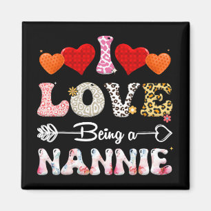 Love Being A Nannie Leopard & Buffalo Fun Moth Magnet