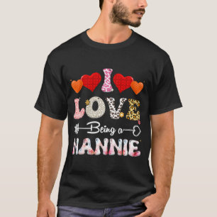 Love Being A Nannie Leopard & Buffalo Fun Moth T-Shirt