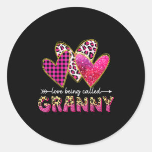 Love being called granny grandma valentine mothers classic round sticker