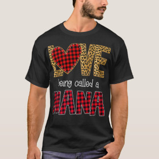 Love Being Called Nana Red Plaid  Premium  T-Shirt