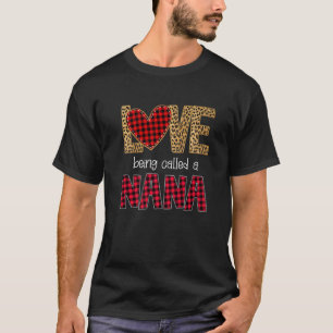 Love Being Called Nana Red Plaid T-Shirt