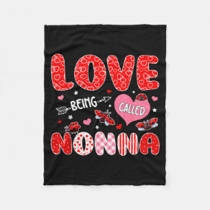 Love being called nonna valentine mothers day fleece blanket