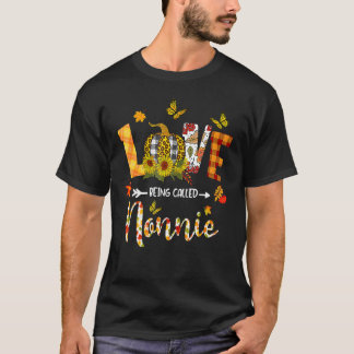 Love Being Called Nonnie Pumpkin Fall Leaves Thank T-Shirt
