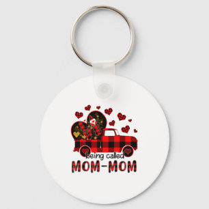 Love Being Called Red Truck Gnome Valentine Key Ring