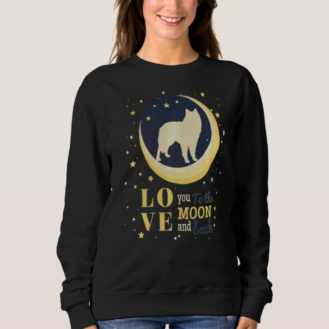Love Belgian Shepheed Sheepdog Dog To The Moon Sweatshirt (Front)