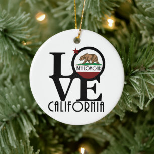 LOVE Ben Lomond California Ceramic Ornament