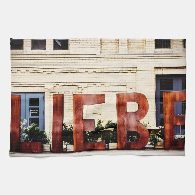 Love Berlin, Germany Travel Souvenir  Tea Towel (Horizontal)