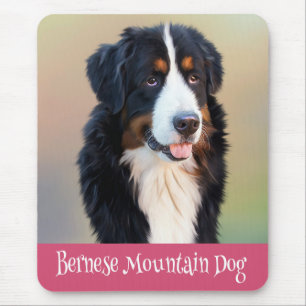 Love Bernese Mountain Dog Puppy Mouse Pad