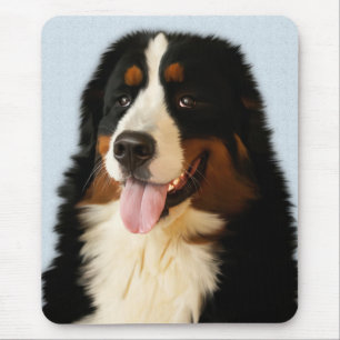 Love Bernese Mountain Puppy Dog Painted Mouse Pad