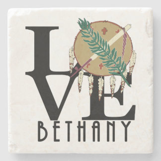LOVE Bethany Oklahoma Stone Coaster