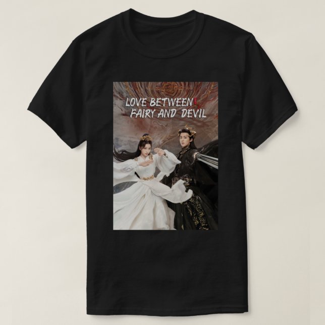 Love Between Fairy And Devil Spiral Notebook T-Shirt (Design Front)