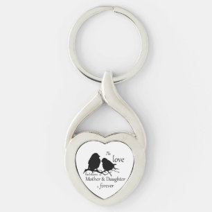 Love Between Mother Daughter Bird Quote Key Ring