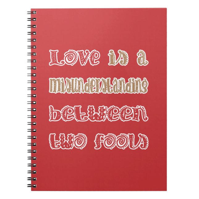 Love Betwwen Two Fools Notebook (Front)