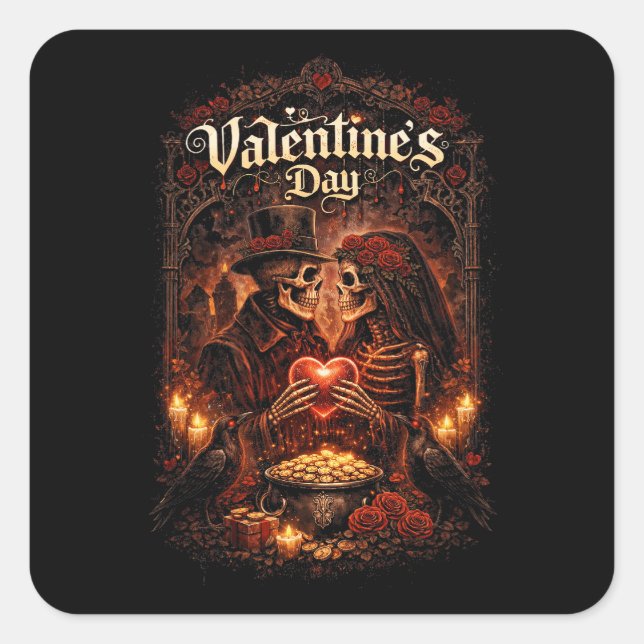 Love Beyond the Grave Square Sticker (Front)