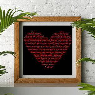 Love Bible Quote Typography Art Poster