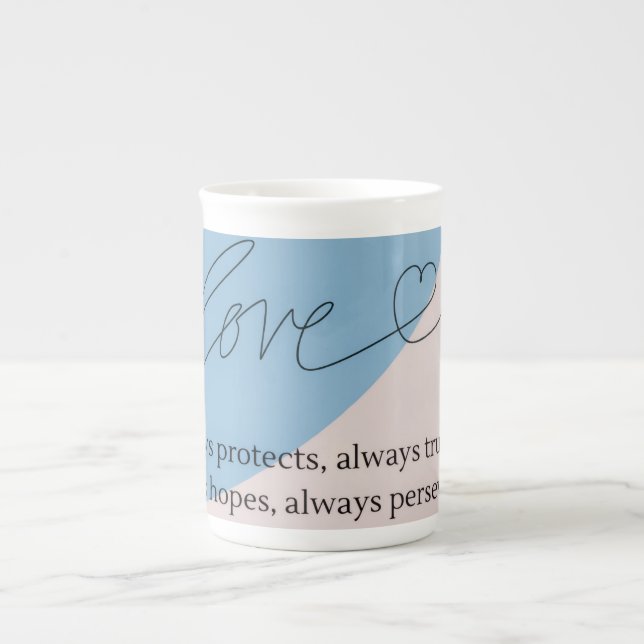 Love Bible Verse Bone China Mug (Front)