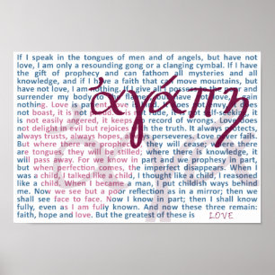 Love Bible Verse on Christian Print