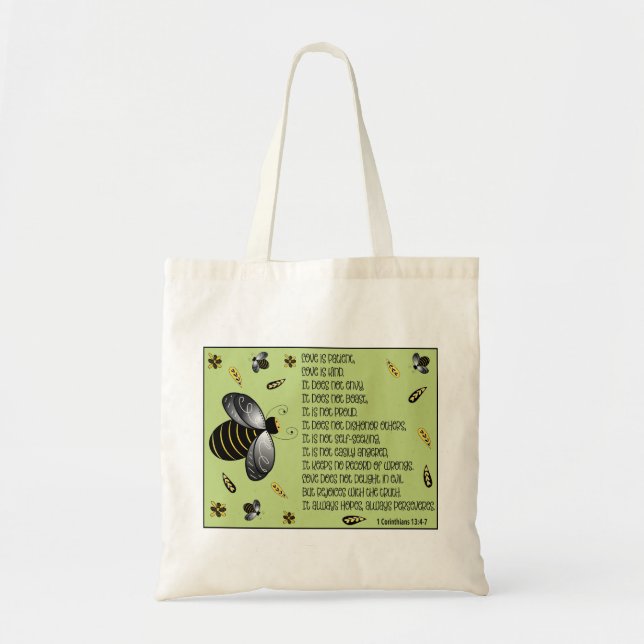 Love Bible Verse Tote Bag (Front)
