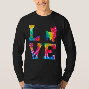 Love Biewer Terrier Tie Dye Dog Mum Dad T-Shirt
