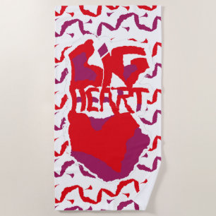 Love.Big heart/Corazon Grande love by Masanser pix Beach Towel