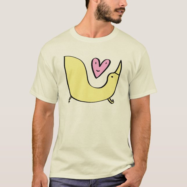 Love Big Yellow Bird Love T-Shirt (Front)