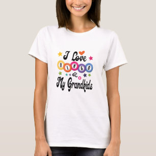 love bingo and my grandkids, Funny Grandma Bingo T-Shirt