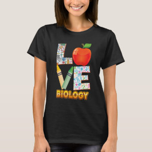 Love Biology Kid Student Teacher Back To School I  T-Shirt
