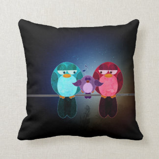 Love Bird Family Pillow