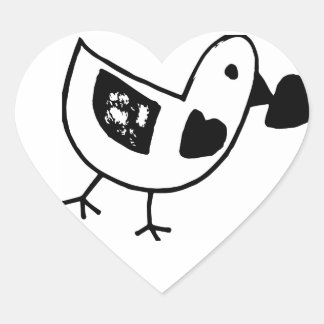 Love Bird Heart Sticker