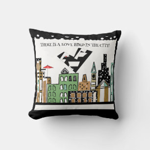 LOVE BIRD IN THE CITY  CUSHION