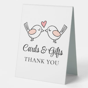 Love Bird Pink Black Lovebirds Wedding Cards