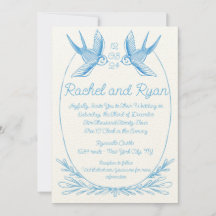 Love Bird Wedding Invite 